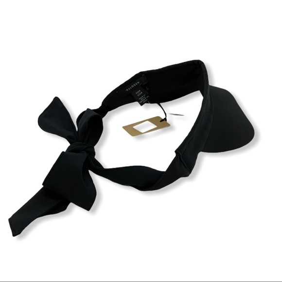Halogen Black Sporty Bow Visor Nordstrom Hat NWT - Picture 6 of 8